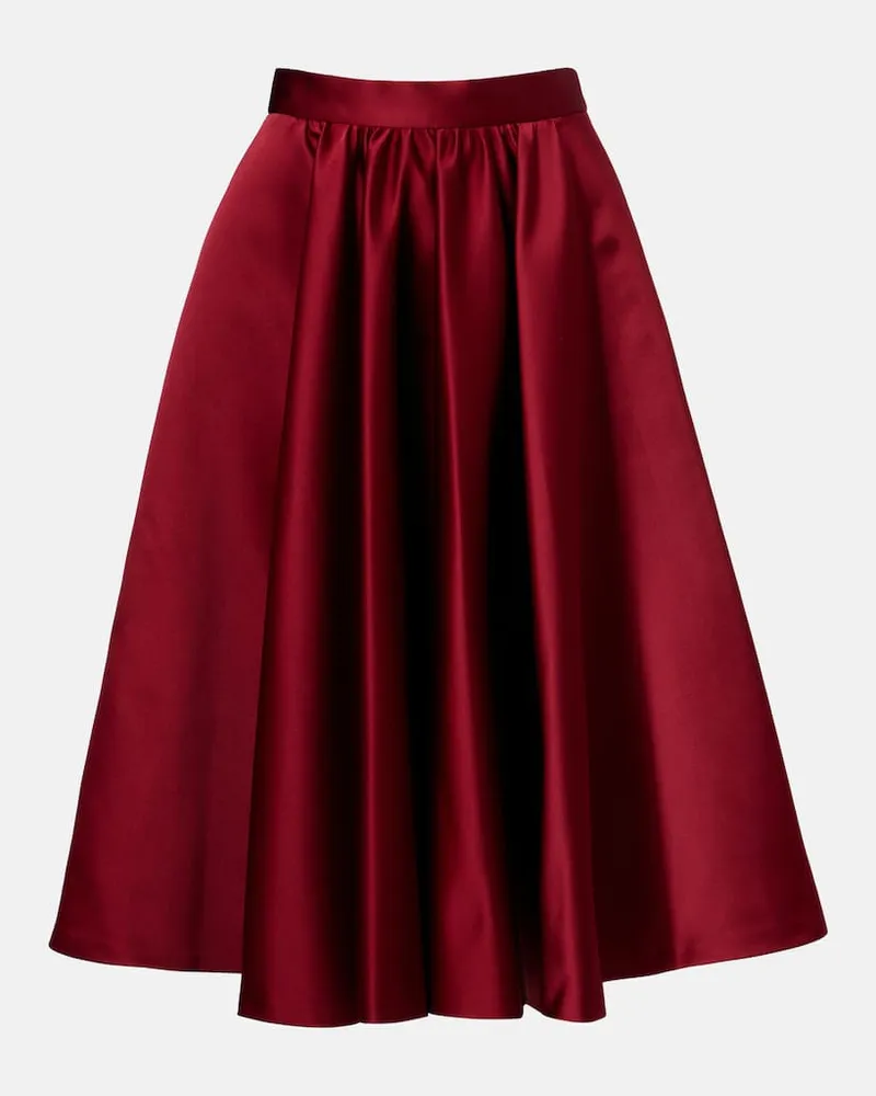 Max Mara Midirock Farneto aus Duchesse-Satin Rot