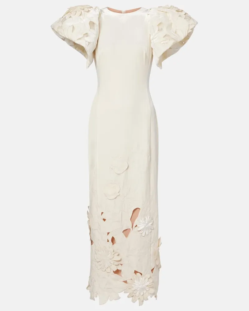 LEO LIN Maxikleid Lucina aus Samt Weiß
