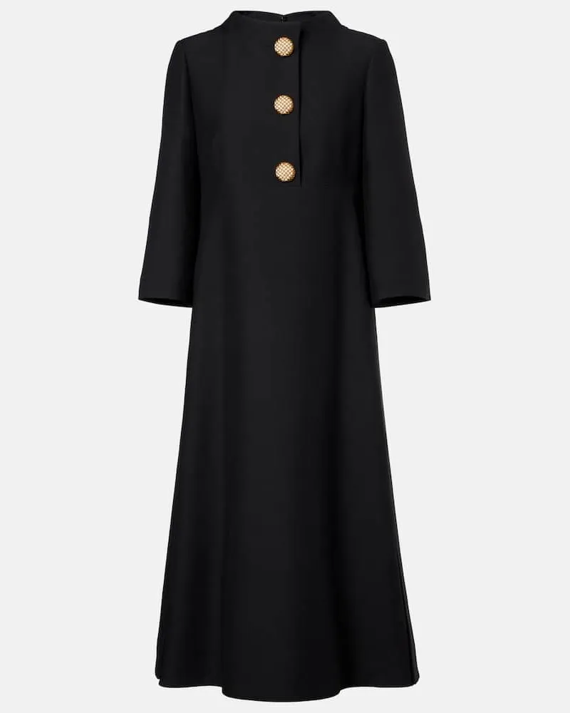 Valentino Garavani Midikleid aus Crepe Couture Schwarz