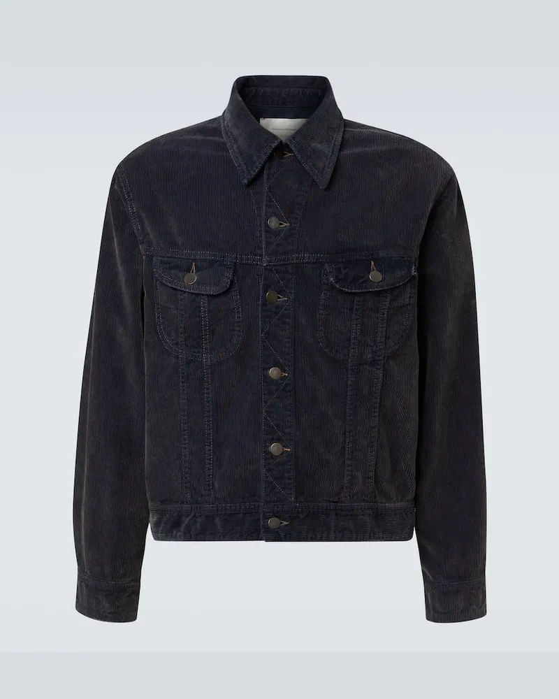 Studio Nicholson X Aaron Levine Jacke Derby aus Baumwoll-Cord Blau