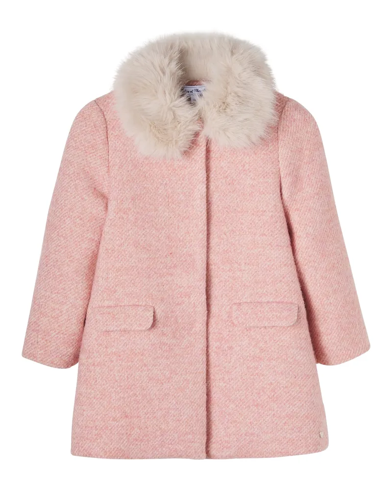 Tartine et Chocolat Mantel aus Tweed Rosa