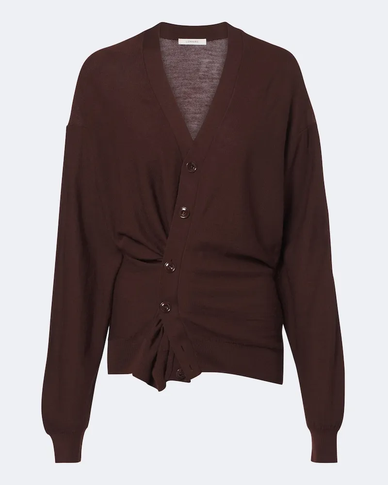 Christophe Lemaire Cardigan aus einem Wollgemisch Braun