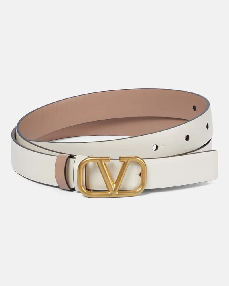Valentino Garavani Wendbarer Gürtel VLogo Signature aus Leder Weiß