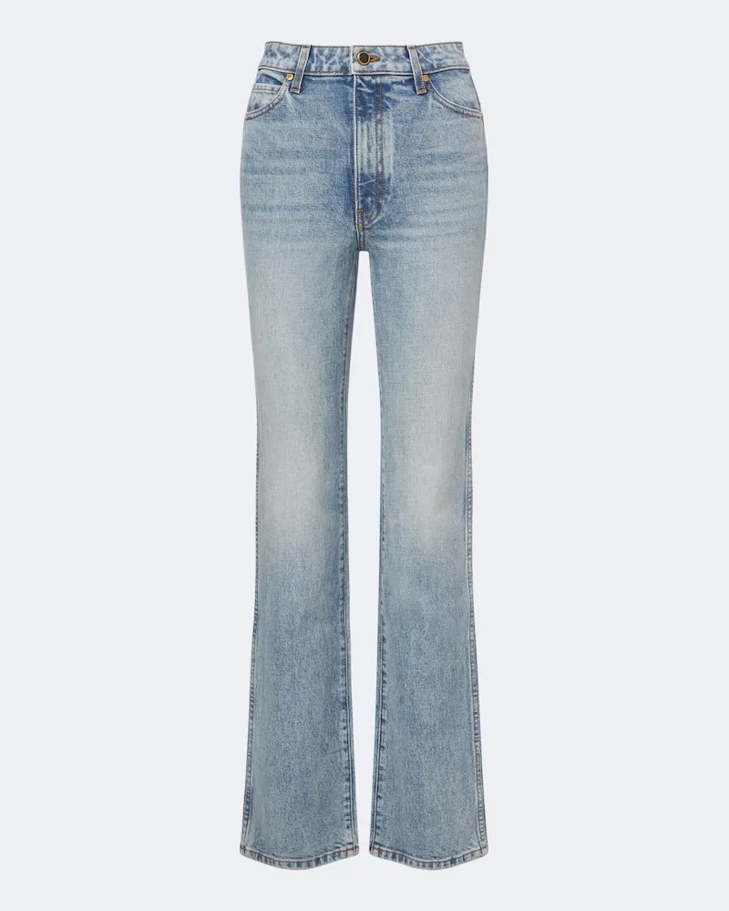 KHAITE High-Rise Straight Jeans Danielle Blau