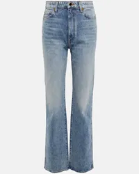 KHAITE High-Rise Straight Jeans Danielle Blau