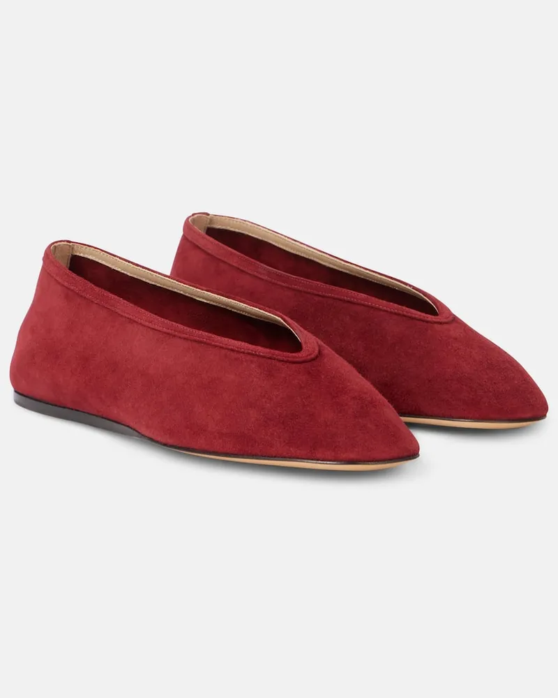 Le Monde Béryl Le Monde Béryl Ballerinas Luna aus Veloursleder Rot