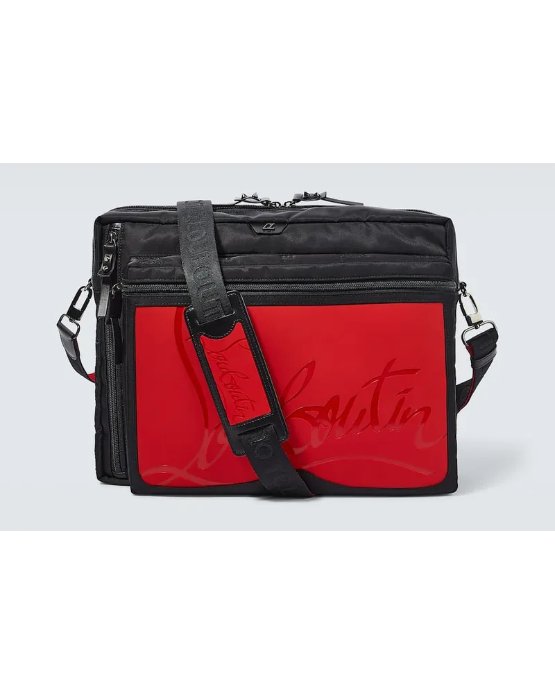 Christian Louboutin Messenger Bag Loubideal mit Leder Schwarz