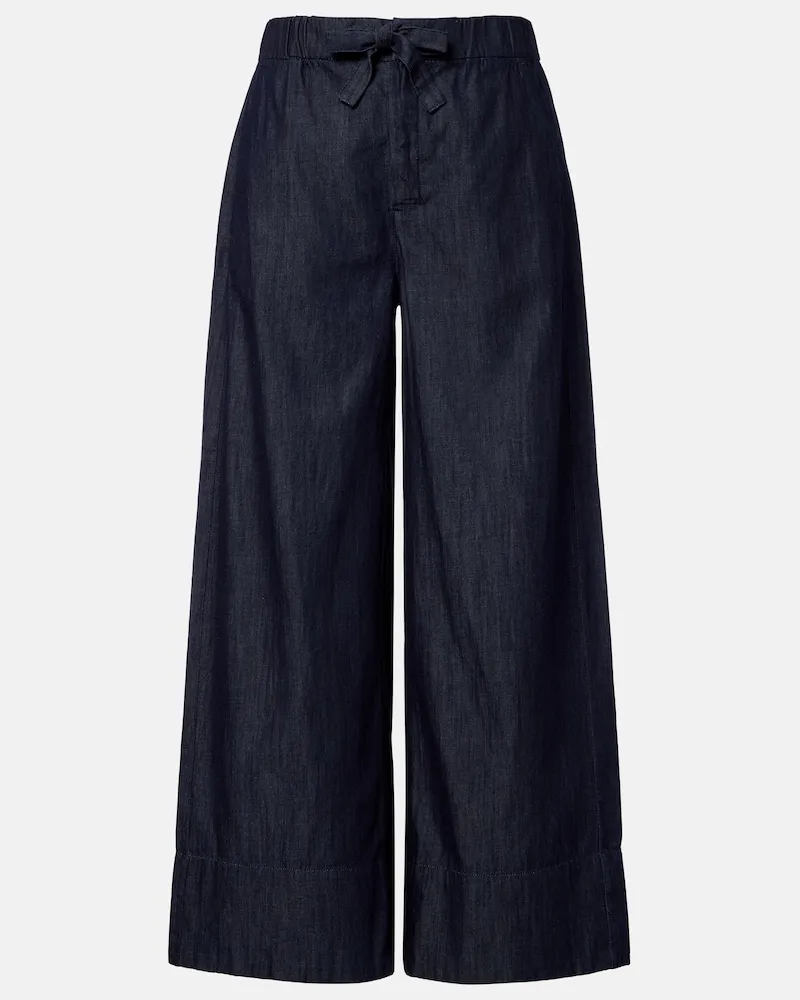 Max Mara High-Rise Wide-Leg Jeans Blau
