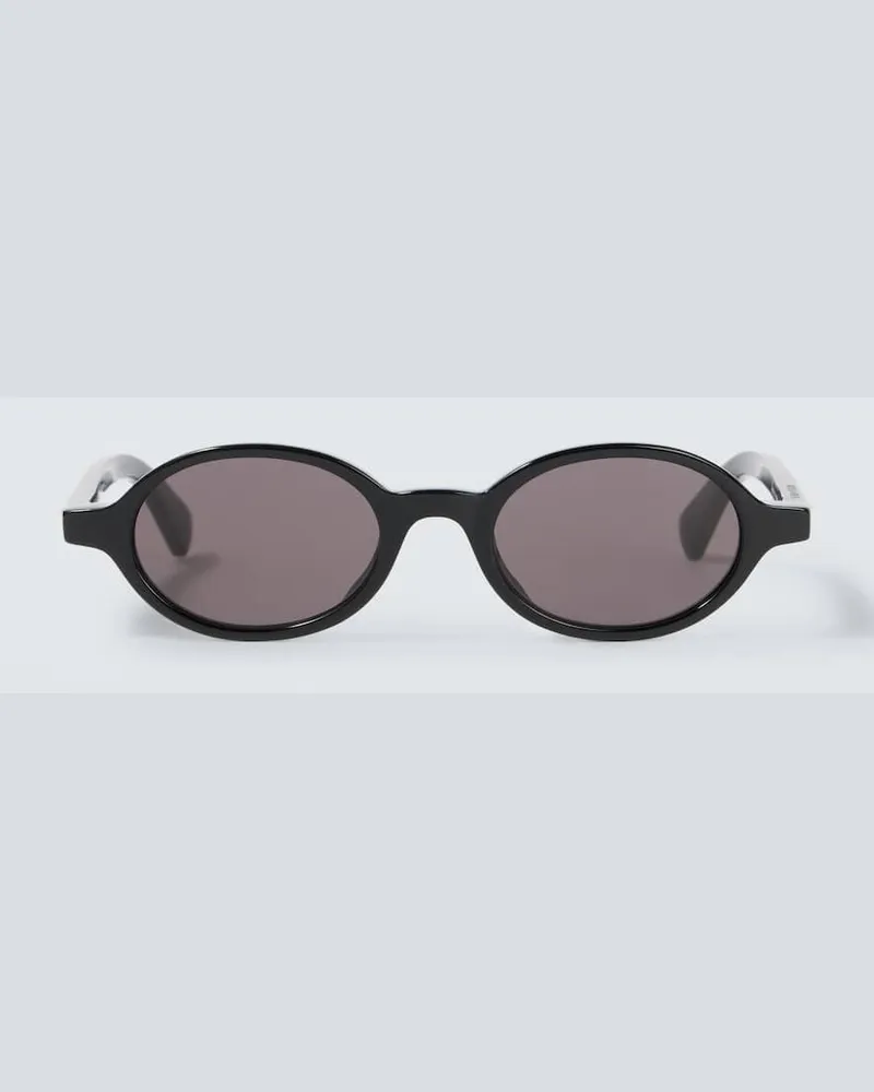 Bottega Veneta Ovale Sonnenbrille Schwarz