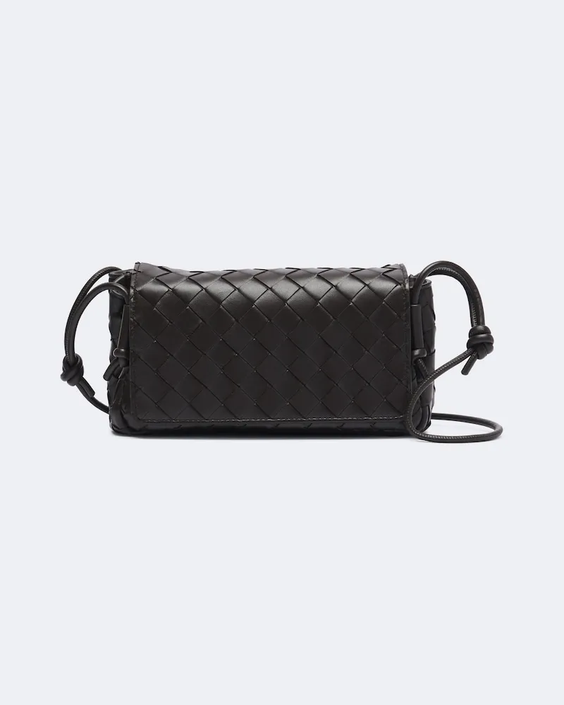 Bottega Veneta Crossbody Bag Notturno Mini aus Leder Braun