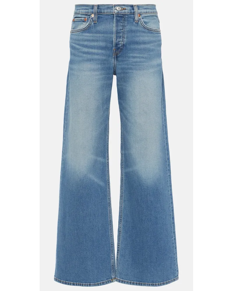 RE/DONE Mid-Rise Wide-Leg Jeans Blau