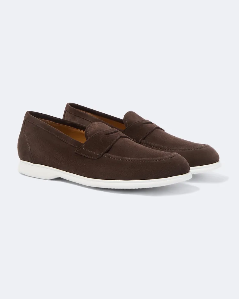 Kiton Loafers aus Veloursleder Braun