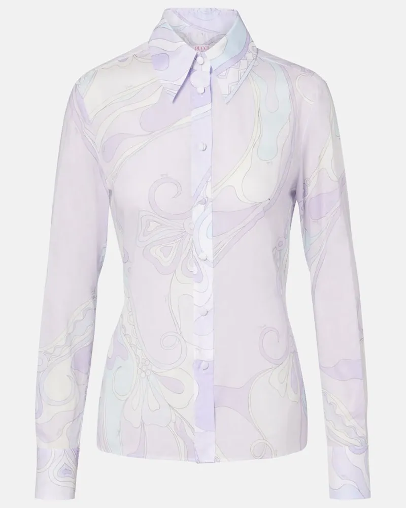 Emilio Pucci Hemd Orchidee aus Baumwolle Violett