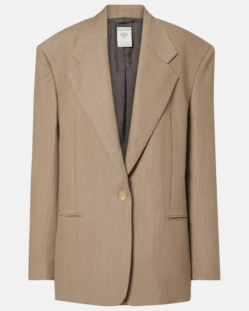 Calvin Klein Jacke Avery aus einem Wollgemisch Grau