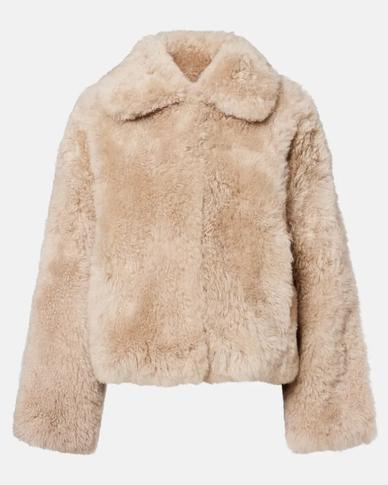 Yves Salomon Jacke aus Shearling Beige