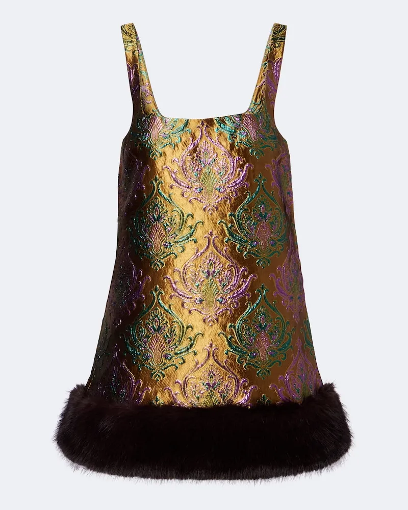 Retrofête Retrofête Minikleid Sulvie aus Brokat Multicolor