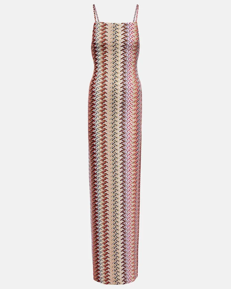 Missoni Maxikleid aus Häkelstrick Multicolor