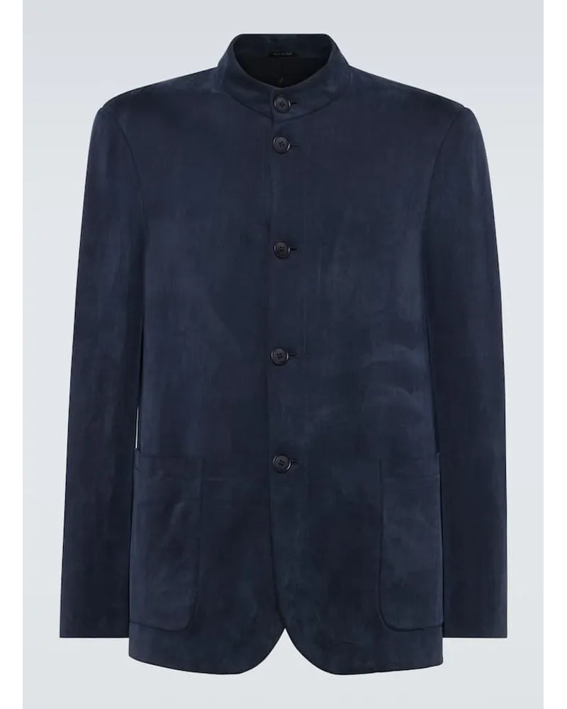 Giorgio Armani Jacke aus Twill Blau