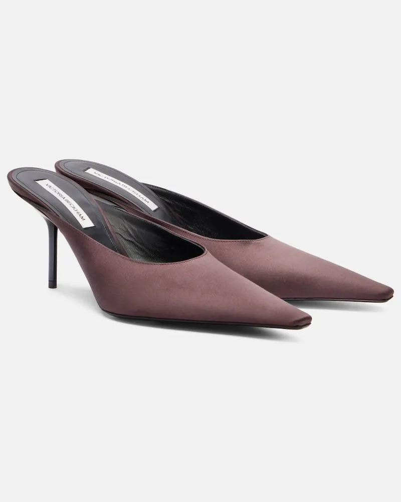Victoria Beckham Mules aus Satin Braun