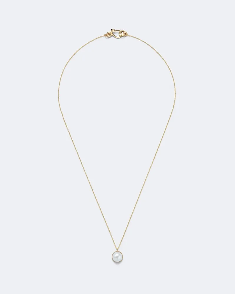 Sophie Bille Brahe Halskette Luce Simple aus 14kt Gelbgold mit Perle Gold