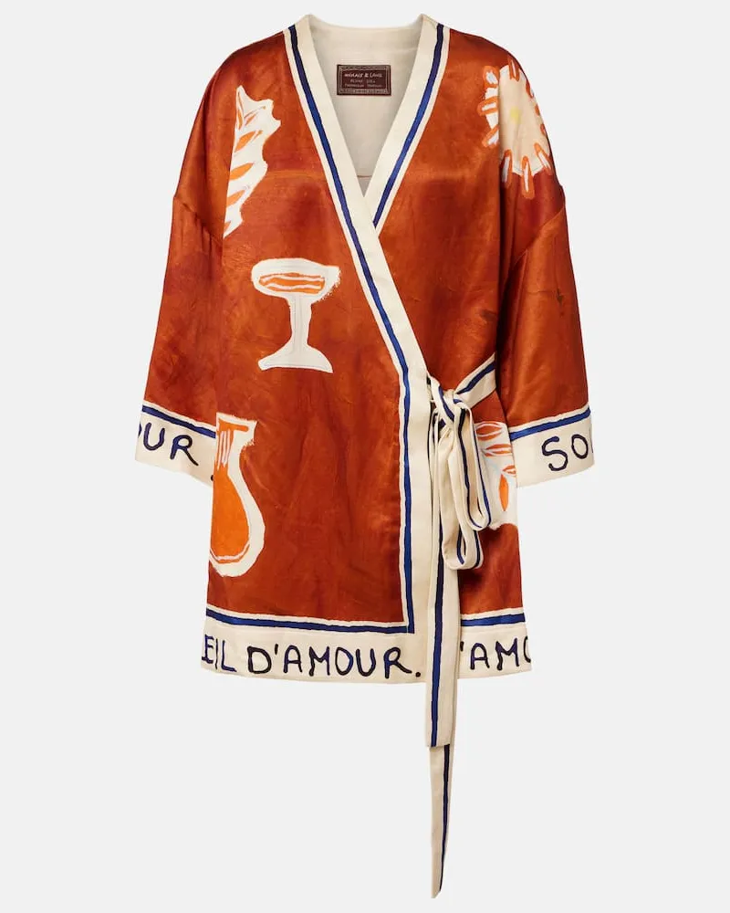 ALEMAIS Alémais X LRNCE Wickelkleid Soleil D'Amour Orange
