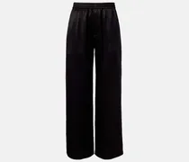 Gerade Hose aus Seidensatin