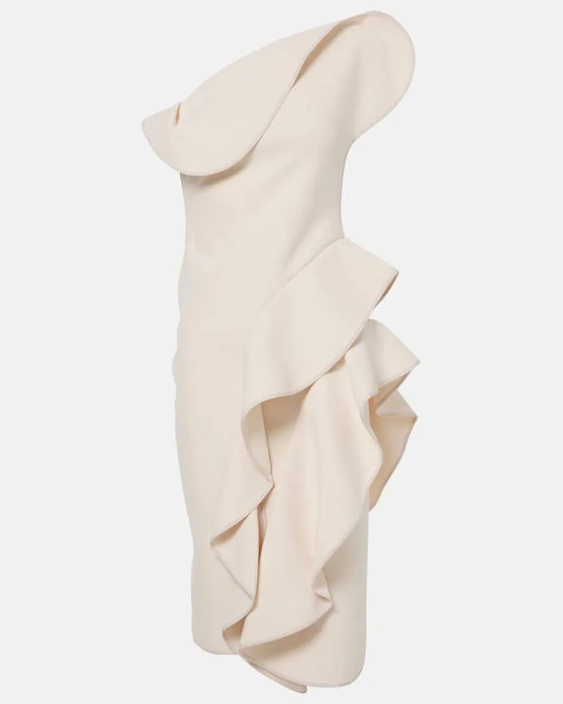 Maticevski One-Shoulder-Minikleid Weiß