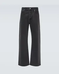 Jacquemus Mid-Rise Straight Jeans Nimes Schwarz