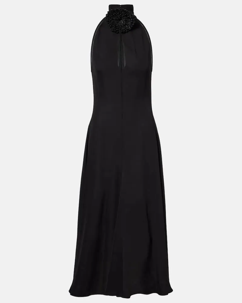 Alaïa Alaïa Midikleid Flower Schwarz