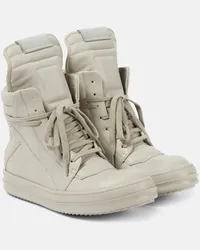 Rick Owens High-Top Sneakers Geobasket aus Leder Nude