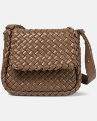 Bottega Veneta Schultertasche Cobble Mini aus Leder Braun