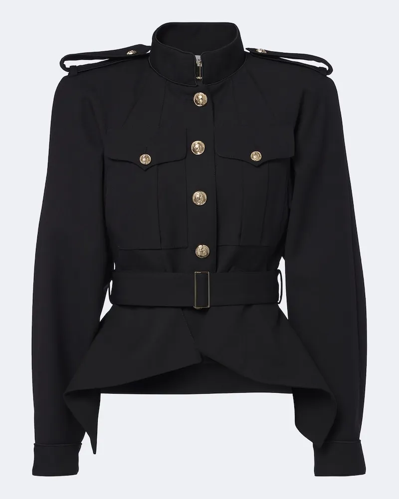 Balmain Jacke aus Wolle Schwarz