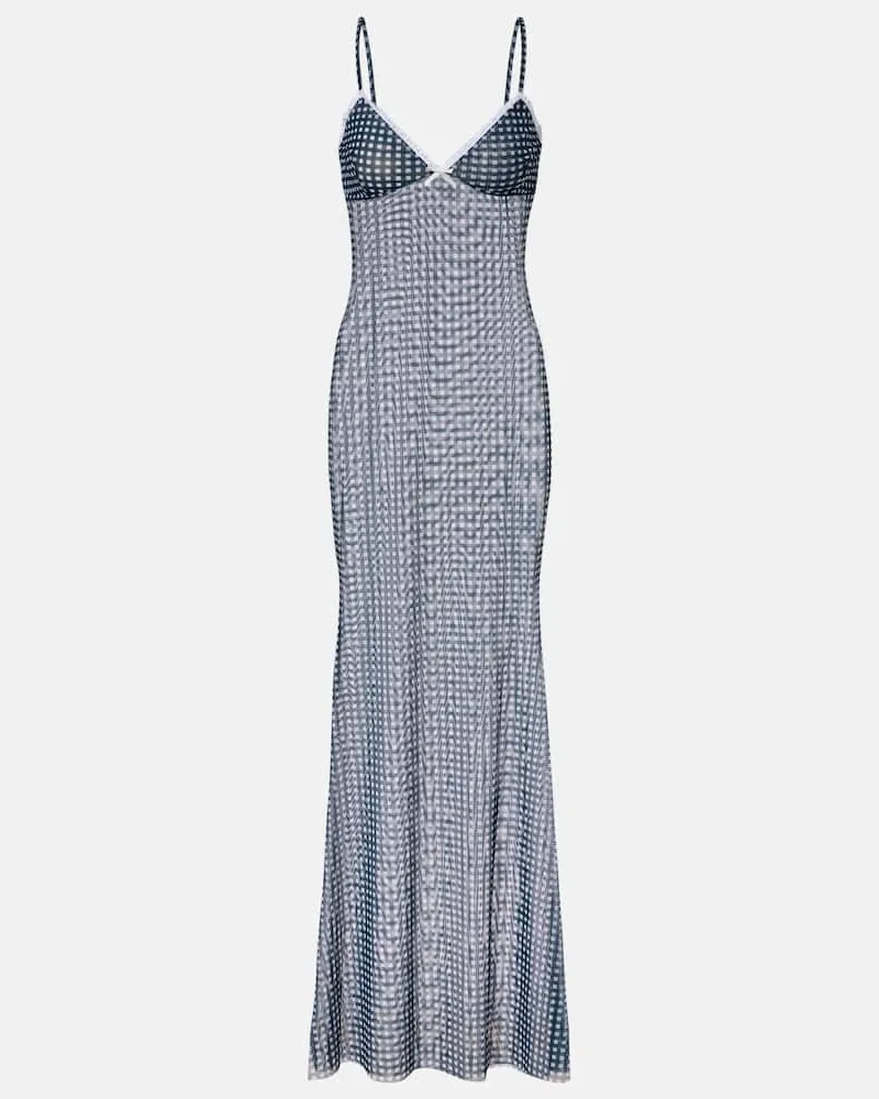 BANANHOT Maxikleid Solay aus Mesh Schwarz