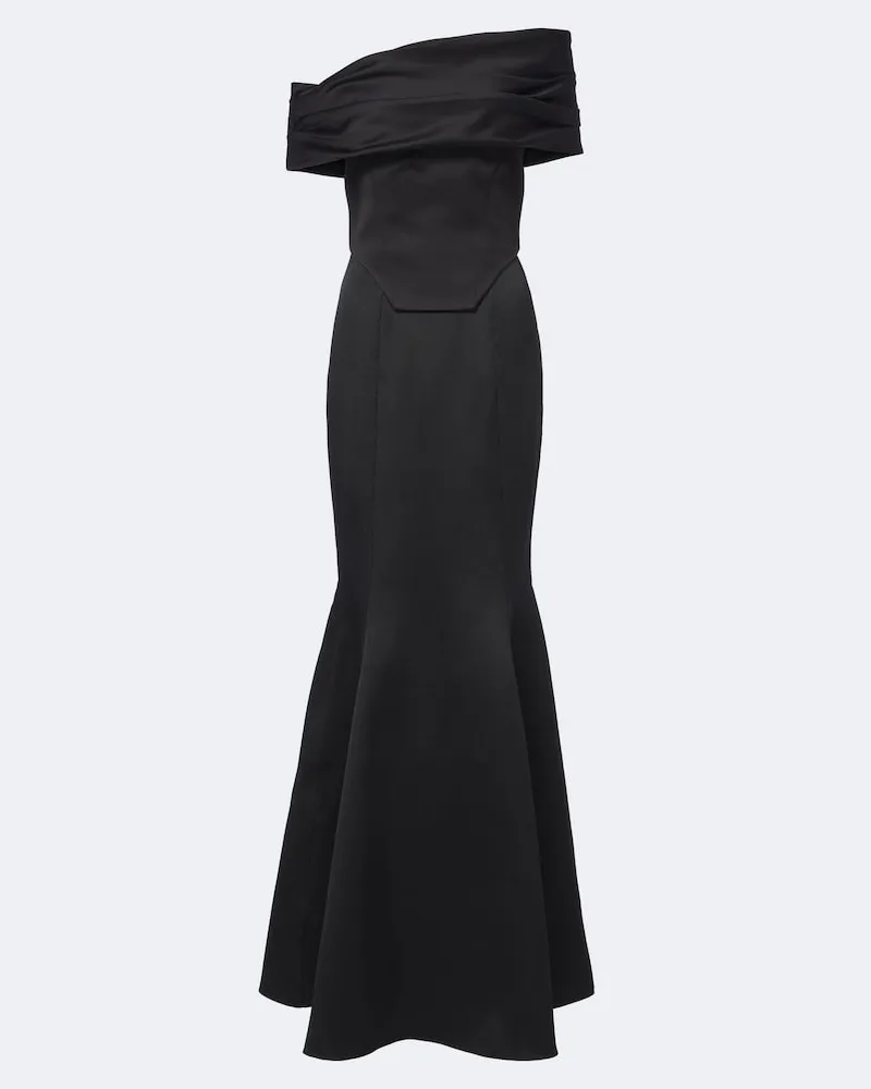 Solace London Bustier-Kleid Alta Schwarz