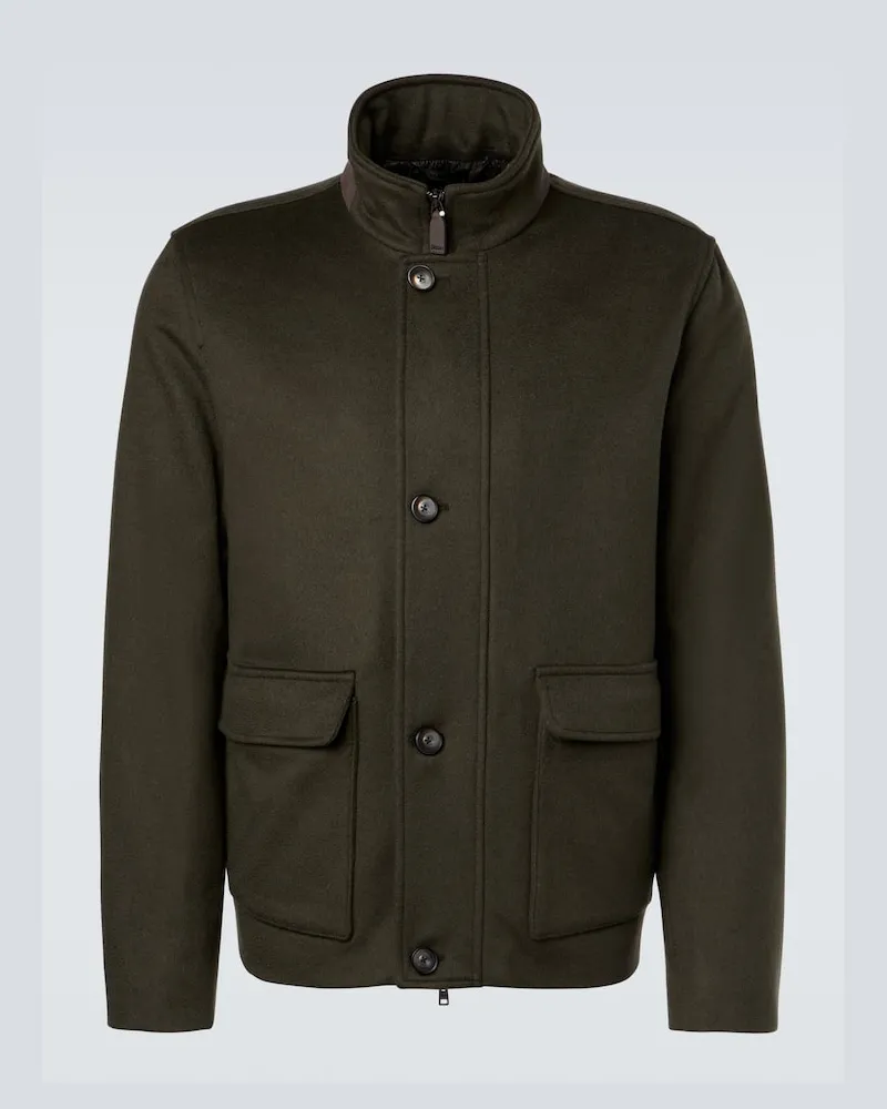 Herno Jacke aus Kaschmir Grün