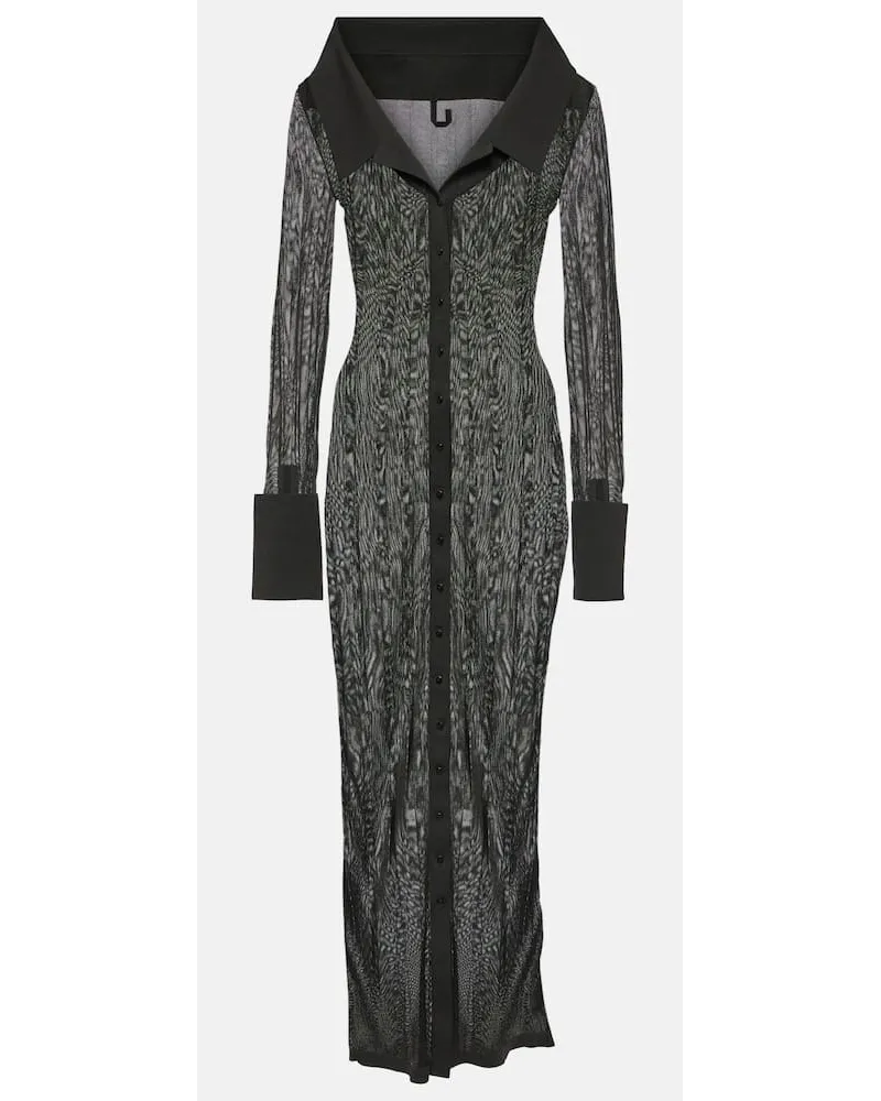 Jacquemus Hemdblusenkleid La Robe Manta Schwarz