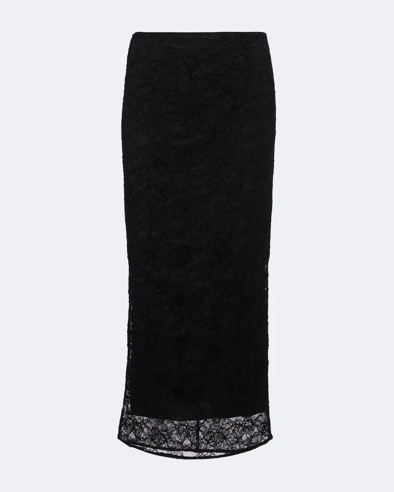 Dolce & Gabbana Midirock aus Spitze Schwarz