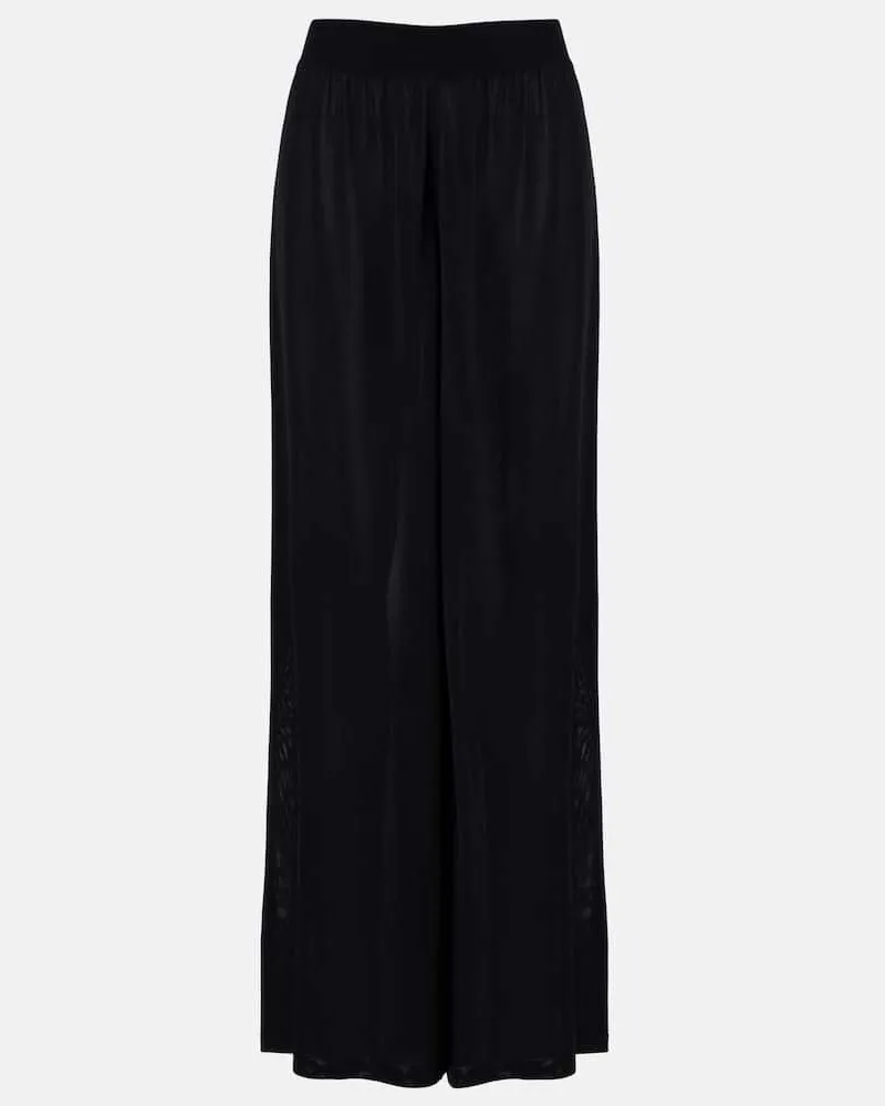 Alaïa Alaïa Weite High-Rise-Hose Schwarz
