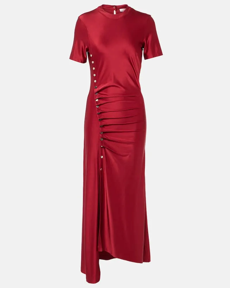 Paco Rabanne Maxikleid aus Jersey Rot