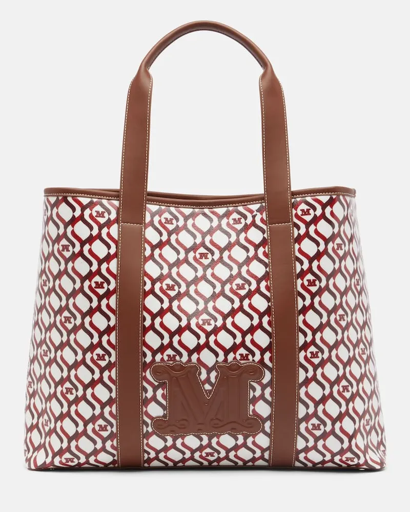 Max Mara Tote Bag Farneto Large aus Canvas Multicolor