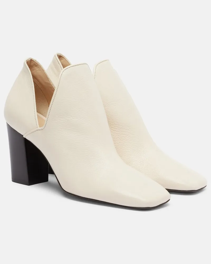 Christophe Lemaire Pumps D'Orsay 80 aus Leder Weiß
