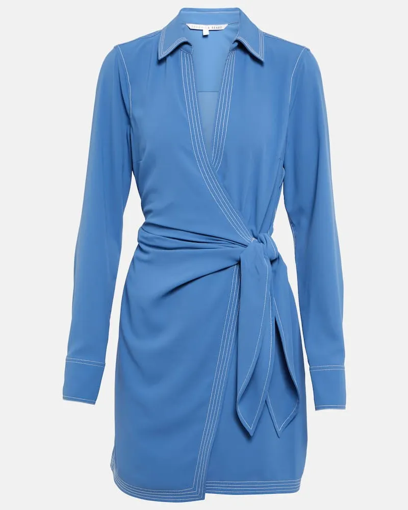 Veronica Beard Minikleid Lavella aus Crêpe Blau