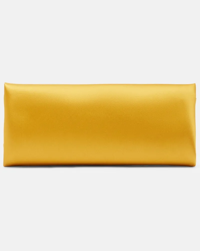 Saint Laurent Clutch Supple aus Satin Gold