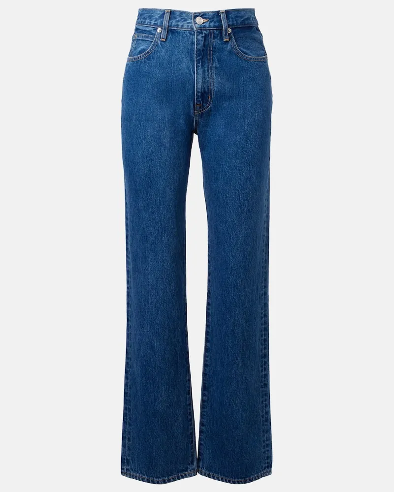 SLVRLAKE High-Rise Straight Jeans London Blau