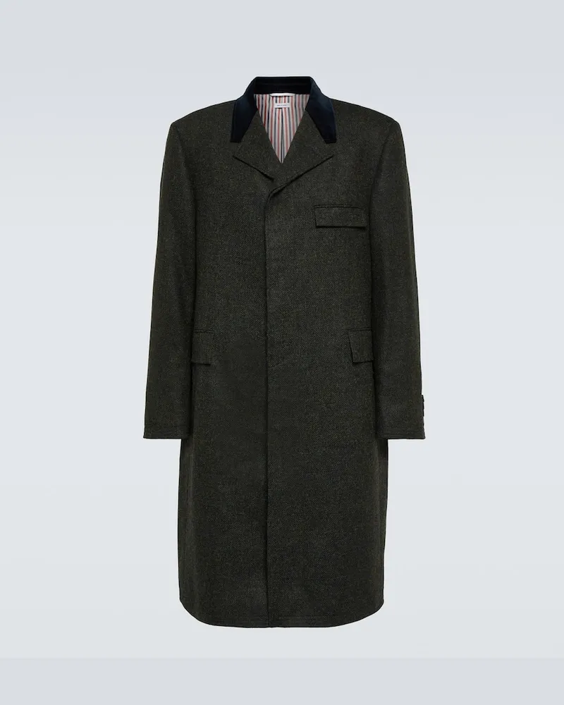 Thom Browne Mantel aus Wolle Grün