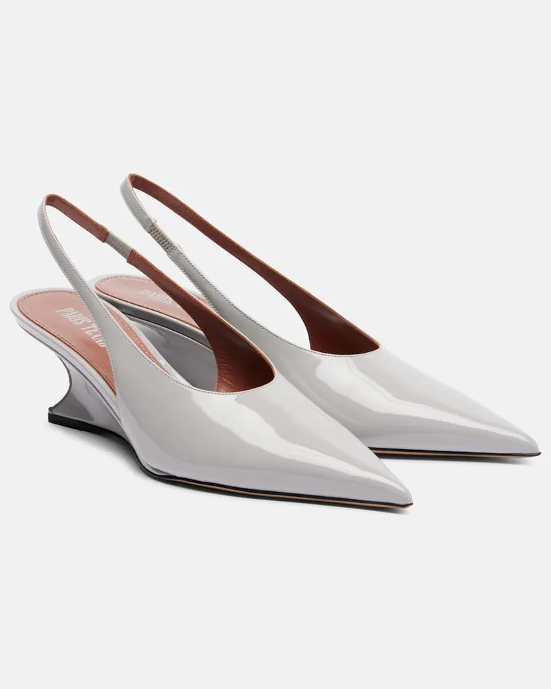Paris Texas Slingback-Pumps Nina 50 aus Lackleder Grau