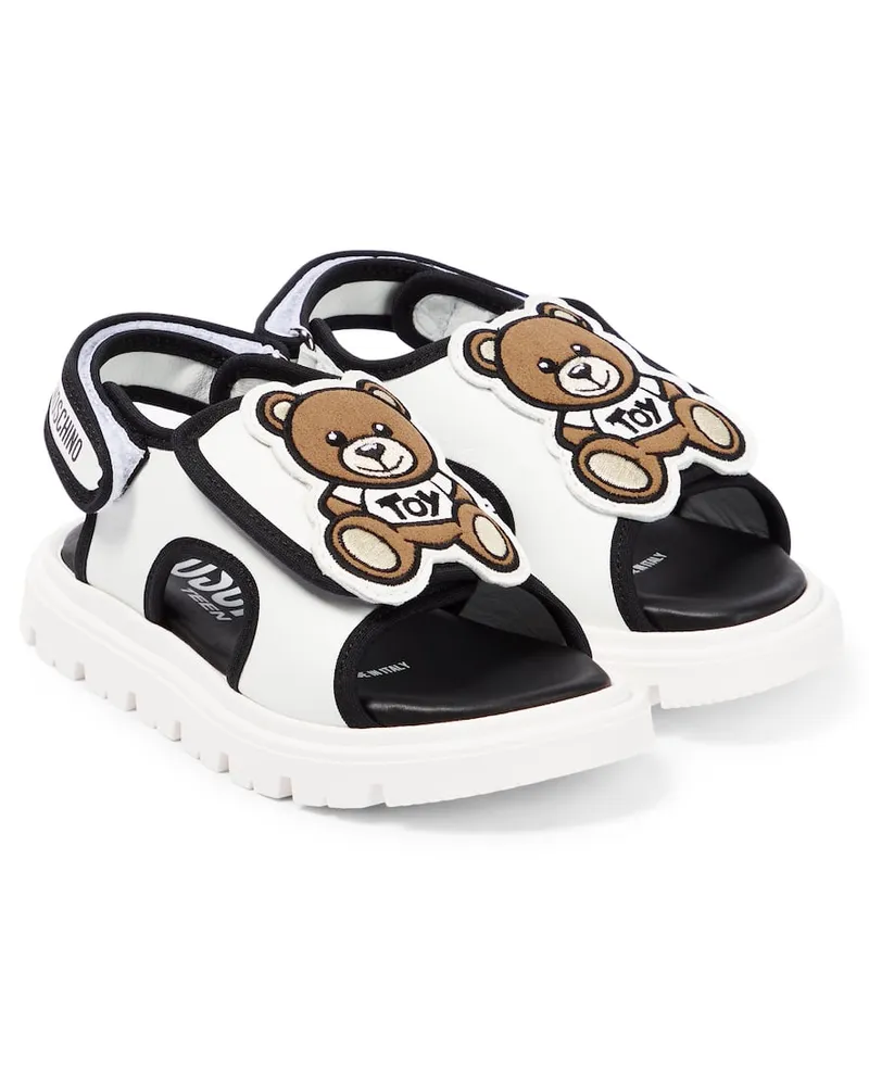 Moschino Sandalen aus Leder Schwarz