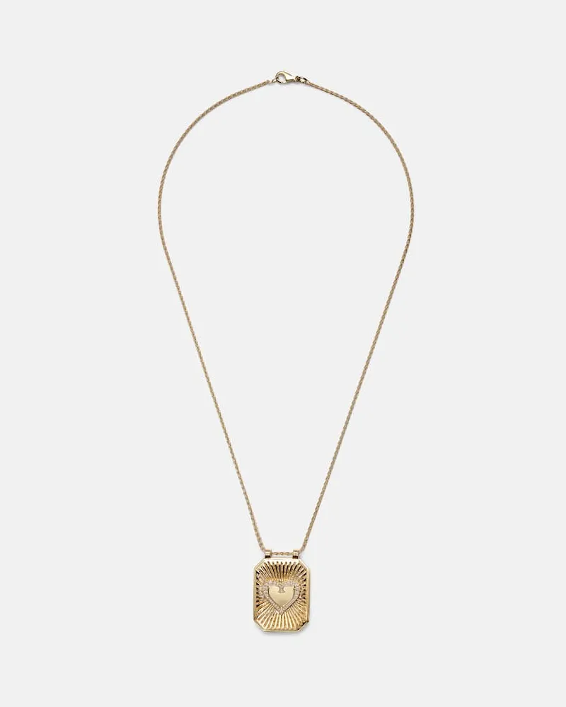 Marie Lichtenberg Halskette Heart aus 18kt Gelbgold mit Diamanten Gold