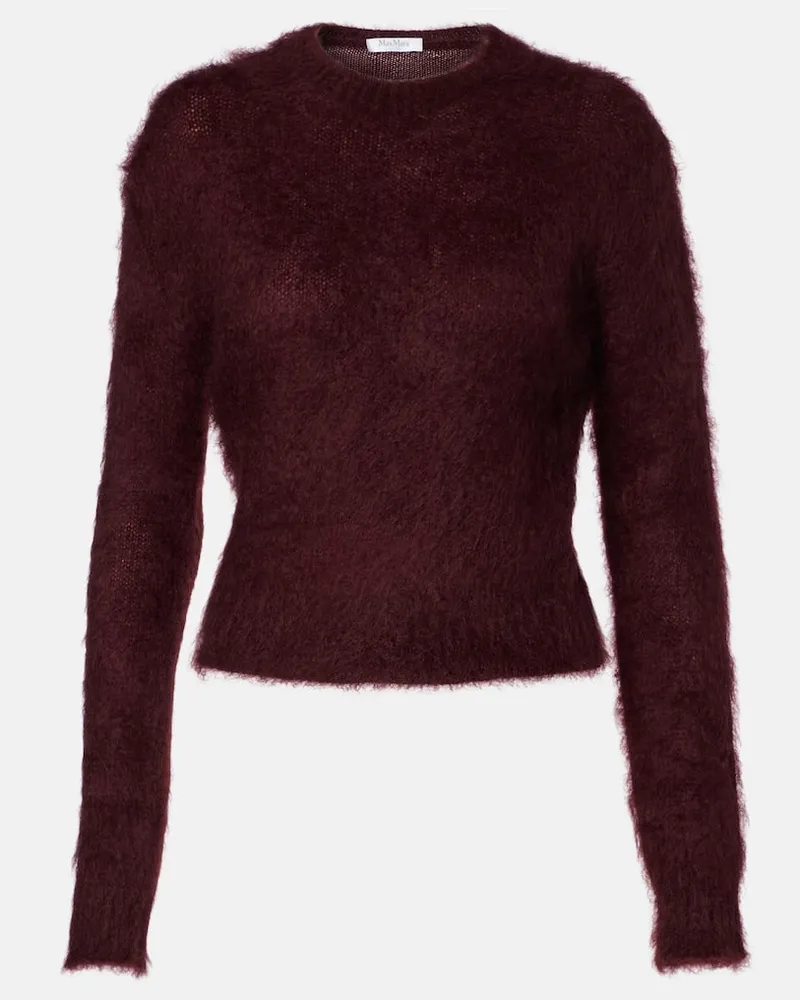 Max Mara Pullover Adatti aus einem Mohairgemisch Burgund