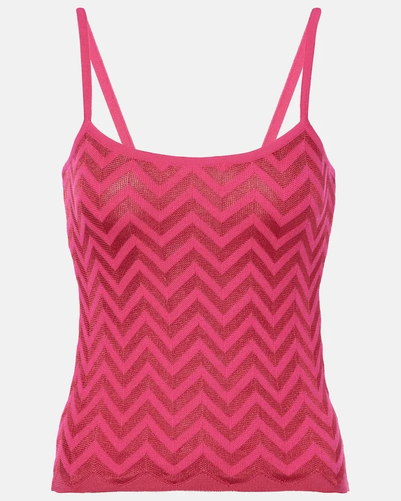 Missoni Top aus Häkelstrick Rosa